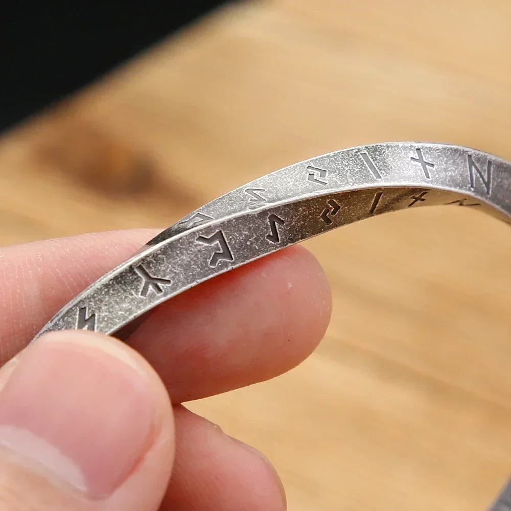 Viking Rune Bracelet – Nordic Bangle Gothic Punk Statement for Alternative Styling