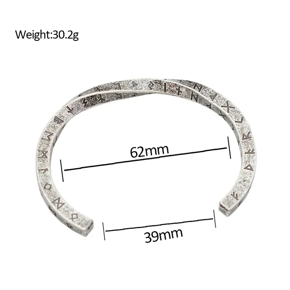 Viking Rune Bracelet – Nordic Bangle Gothic Punk Statement for Alternative Styling