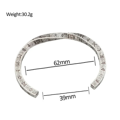 Viking Rune Bracelet – Nordic Bangle Gothic Punk Statement for Alternative Styling