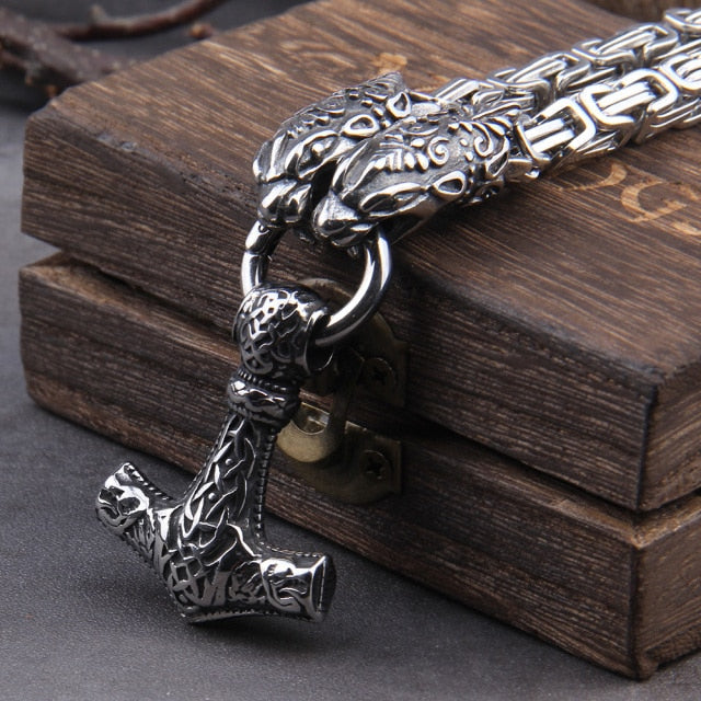Viking Rune Necklace – Anchor with Njord Norse God Gothic Punk Statement