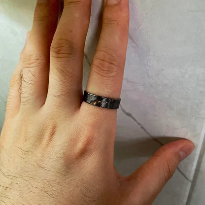 Viking Rune Ring – Dark Storm Lightning Gothic Punk Adjustable Statement