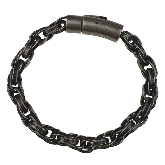 Vintage Dragon Bracelet – Six-Character Mantra with Twisted Bone Titanium Steel